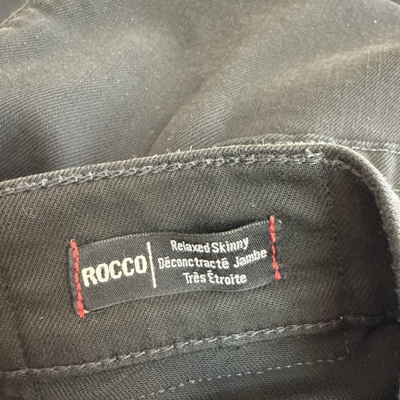 True Religion Rocco Relaxed Skinny Jeans Men's 38x33 Black Stretch *Stains - Picture 8 of 10